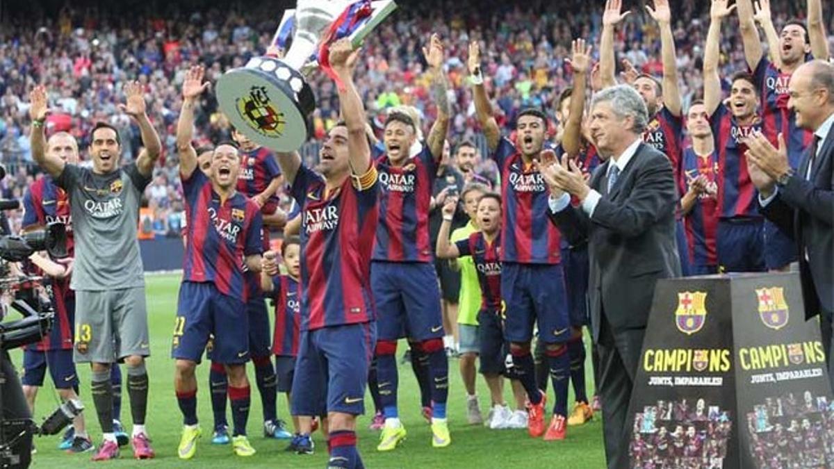 Xavi Hernández suma ya 24 títulos con el FC Barcelona. Todo un récord