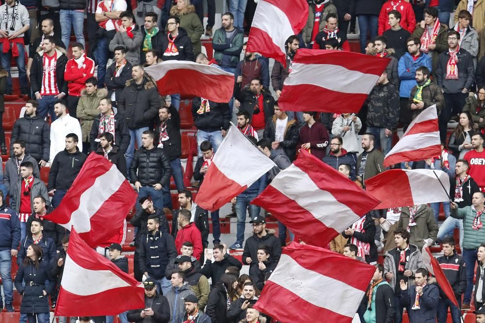 El partido entre el Real Sporting y el Numancia, en imágenes