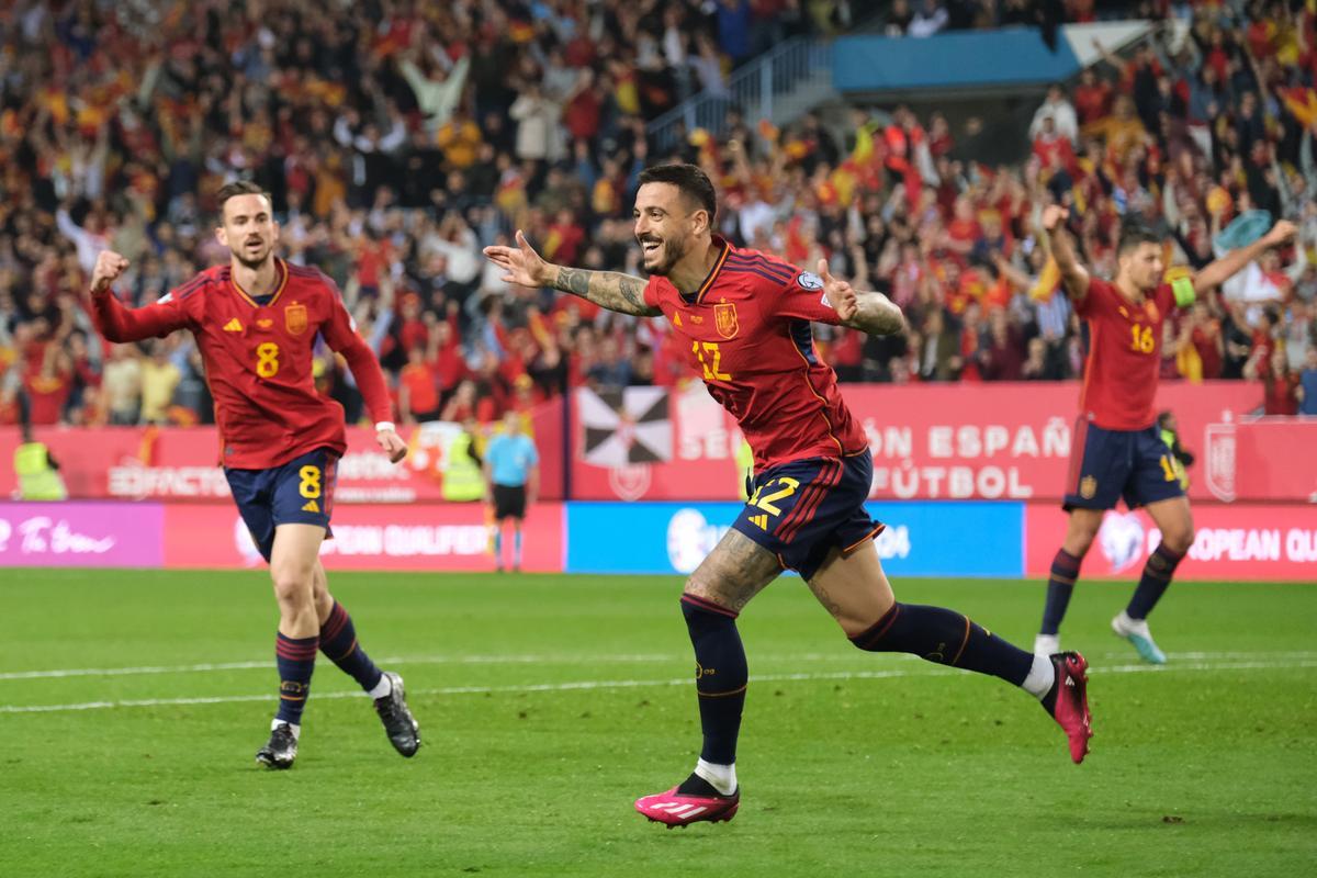 La Roja juega en Málaga contra Noruega, en imágenes