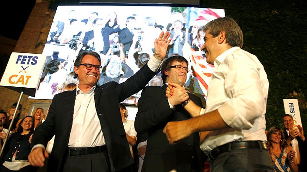Inici de la campanya electoral de CDC a Girona, amb la intervenció de l’expresident Artur Mas.