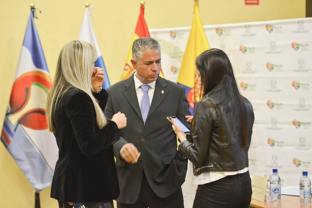 Toma de posesión de la presidencia de la Mancomunidad del Norte de Gran Canaria por María del Rosario Marrero Perdomo, alcaldesa de Firgas