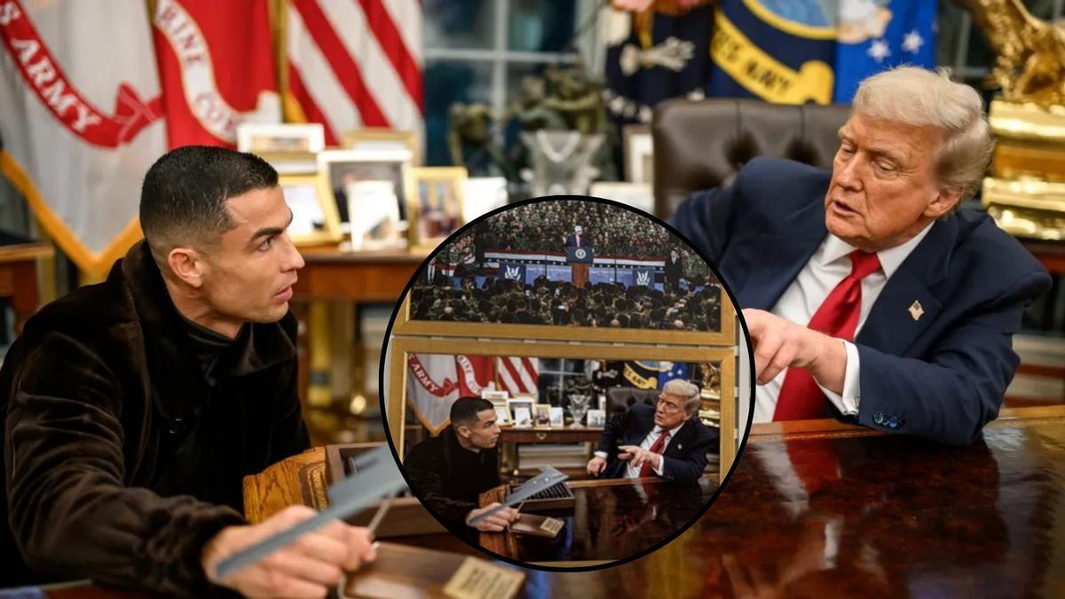 Cristiano Ronaldo, junto a Donald Trump durante el mes de noviembre
