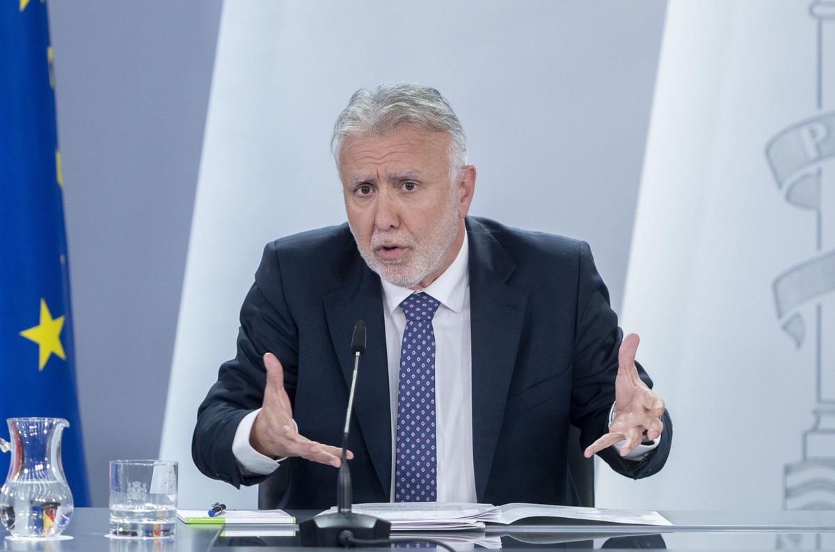 Ángel Víctor Torres en una rueda de prensa tras el Consejo de Ministros.