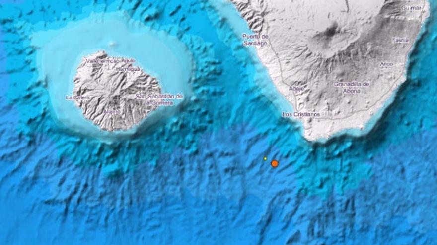 Imagen de la localización del temblor.