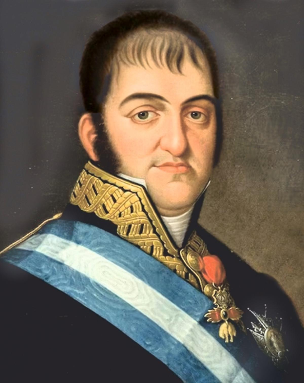 Un retrato do rei Fernando VII.