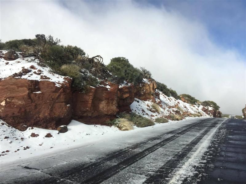 Nieve en el Teide, marzo 2017