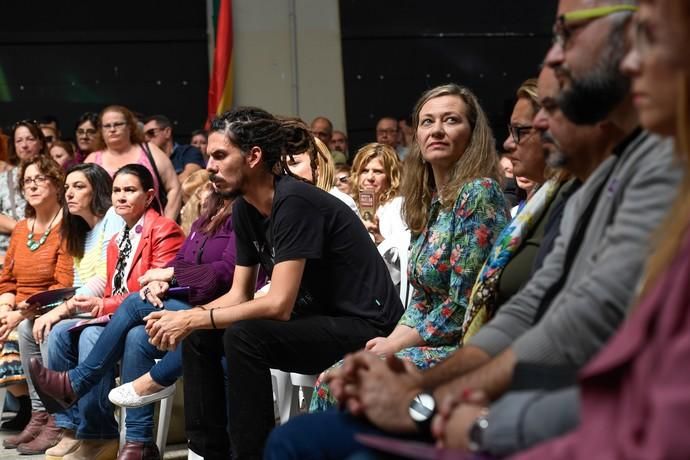 CANARIAS Y ECONOMIA. EDIFICIO MILLER. LAS PALMAS DE GRAN CANARIA. Mitin dePodemos con Irene Montero en el Edificio Elder del Parque Santa Catalina  | 31/03/2019 | Fotógrafo: Juan Carlos Castro