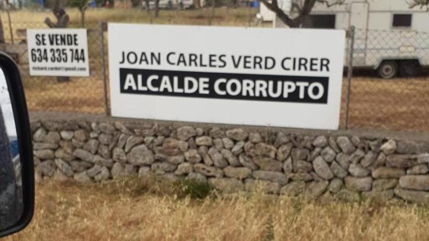 Imagen de la pancarta que había sido denunciada por Verd ante la junta electoral zona de Inca