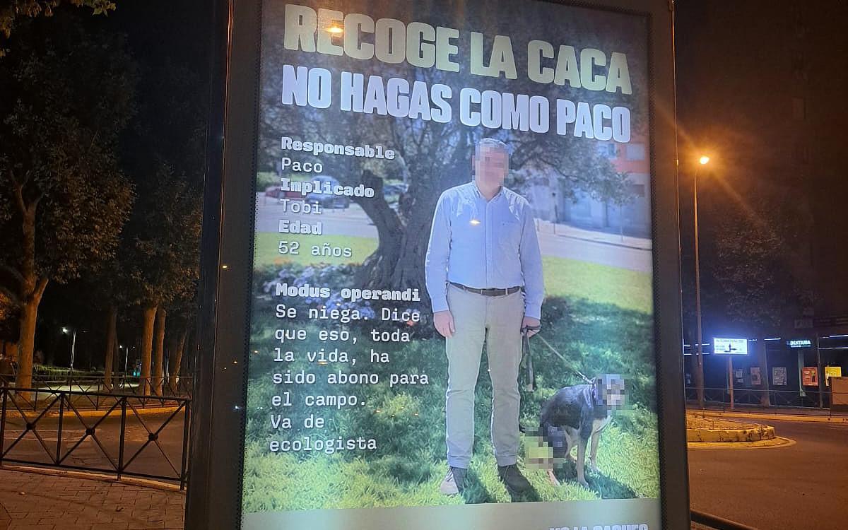Cartel del Ayuntamiento de Fuenlabrada para animar a la ciudadanía a recoger los excrementos de sus perros