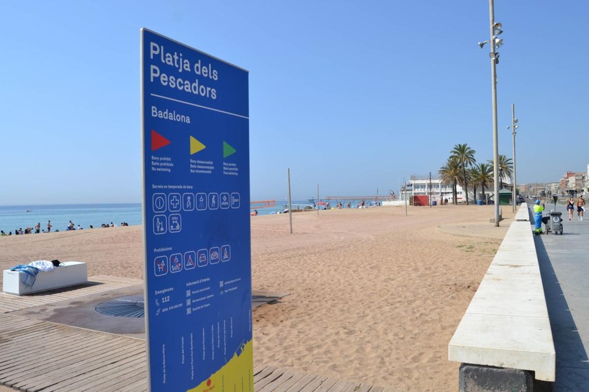 Playa dels Pescadors, en Badalona