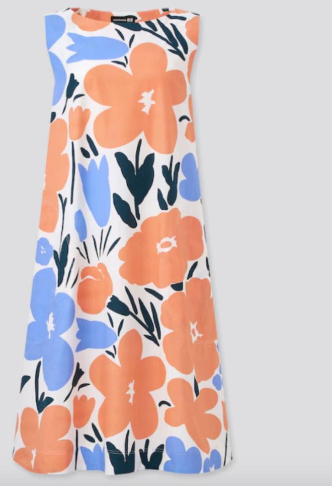 Vestido sin mangas estampado de Marimekko x Uniqlo