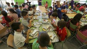 El comedor del Colegio Antaviana, en Nou Barris