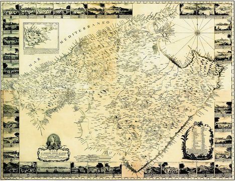 Die 1785 veröffentlichte Karte von Kardinal Despuig enthält mehr als 2.500 Ortsbezeichnungen.