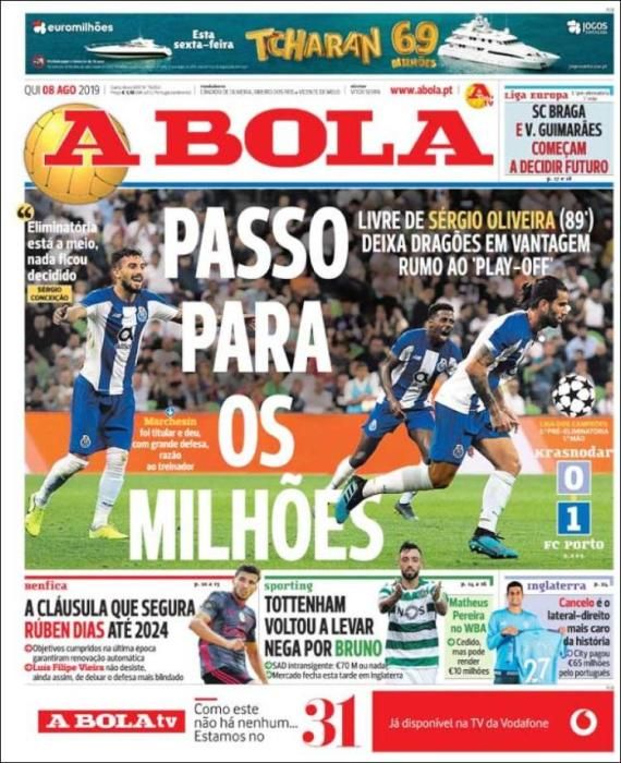 Portada A Bola 8 de Agosto de 2019