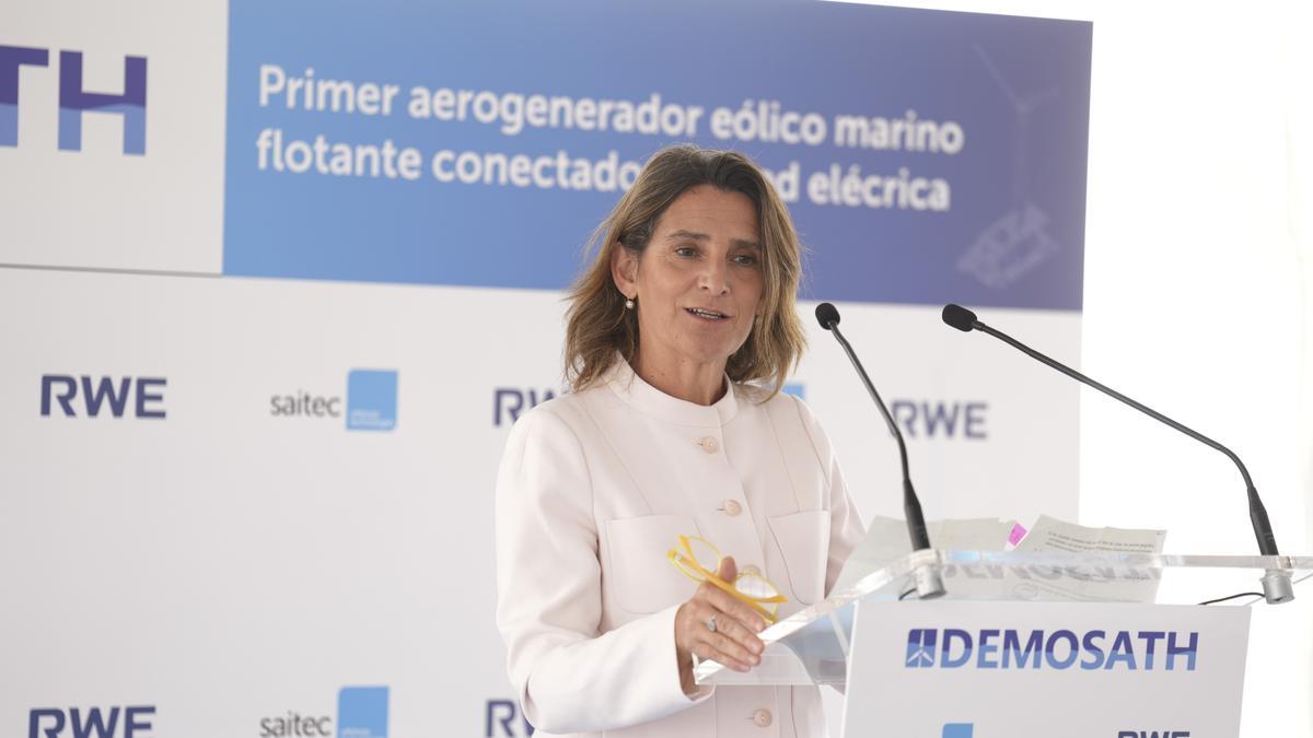 La vicepresidenta tercera del Gobierno y ministra para la Transición Ecológica y el Reto Demográfico, Teresa Ribera,.