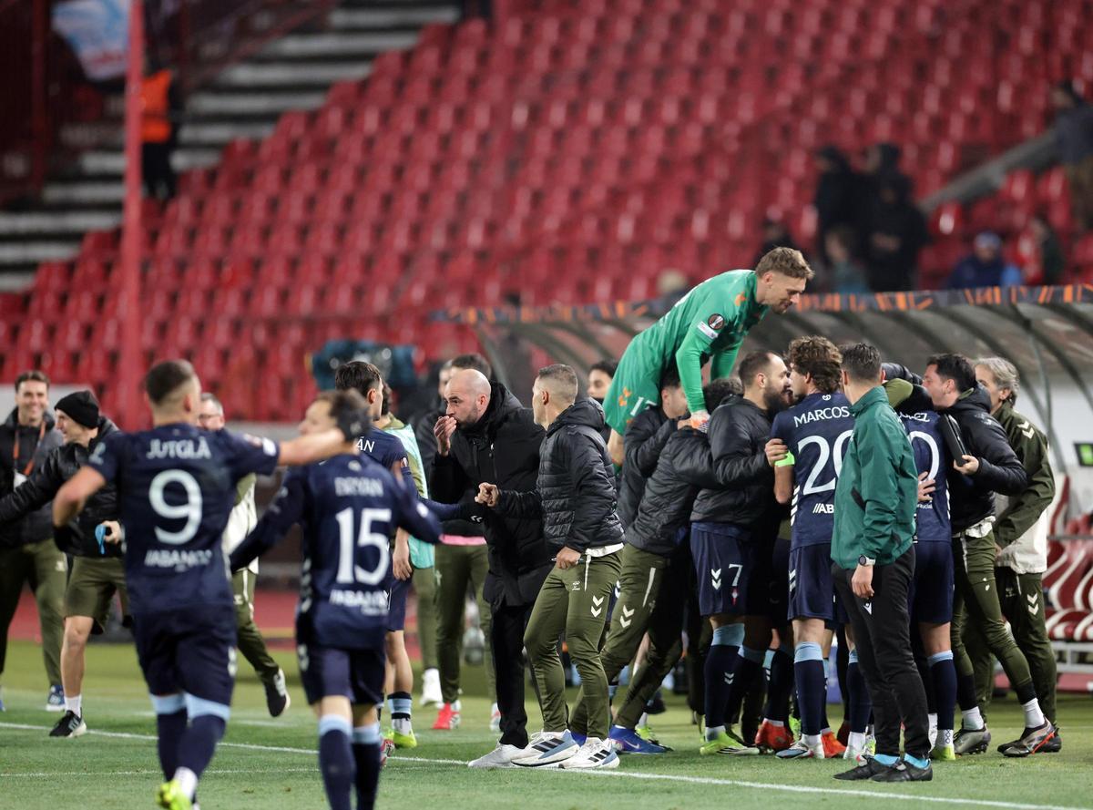 Las imágenes del Estrella Roja - Celta en Belgrado