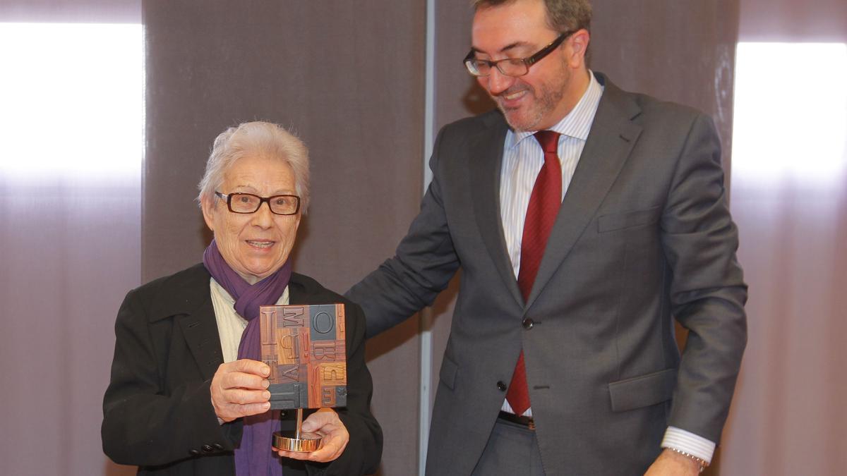 Carmen Roca cuando recibió el Premio Importante del Levante-EMV en 2013.