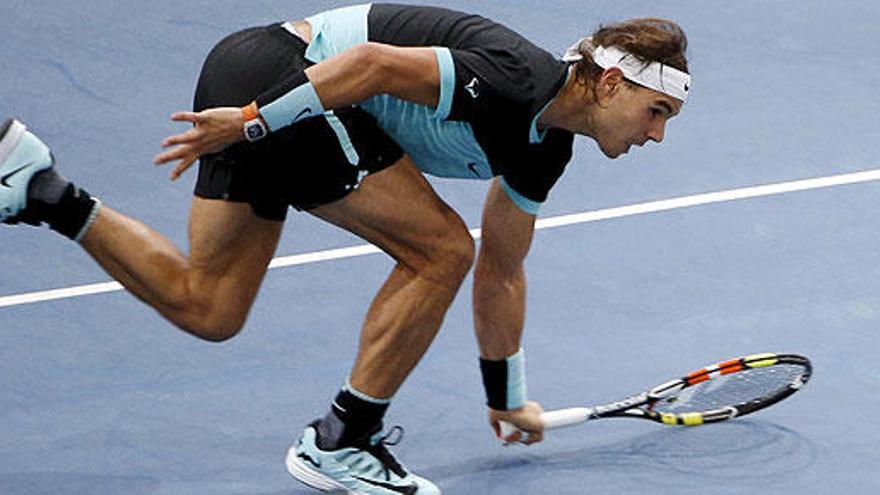 Nadal, en un momento del partido ante Wawrinka.