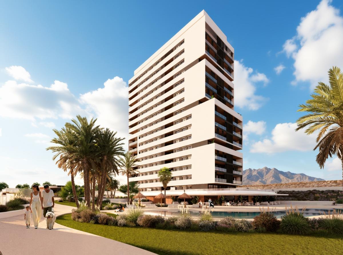 Recreación de Íkono Homes, las viviendas proyectadas en Nueva Condomina.