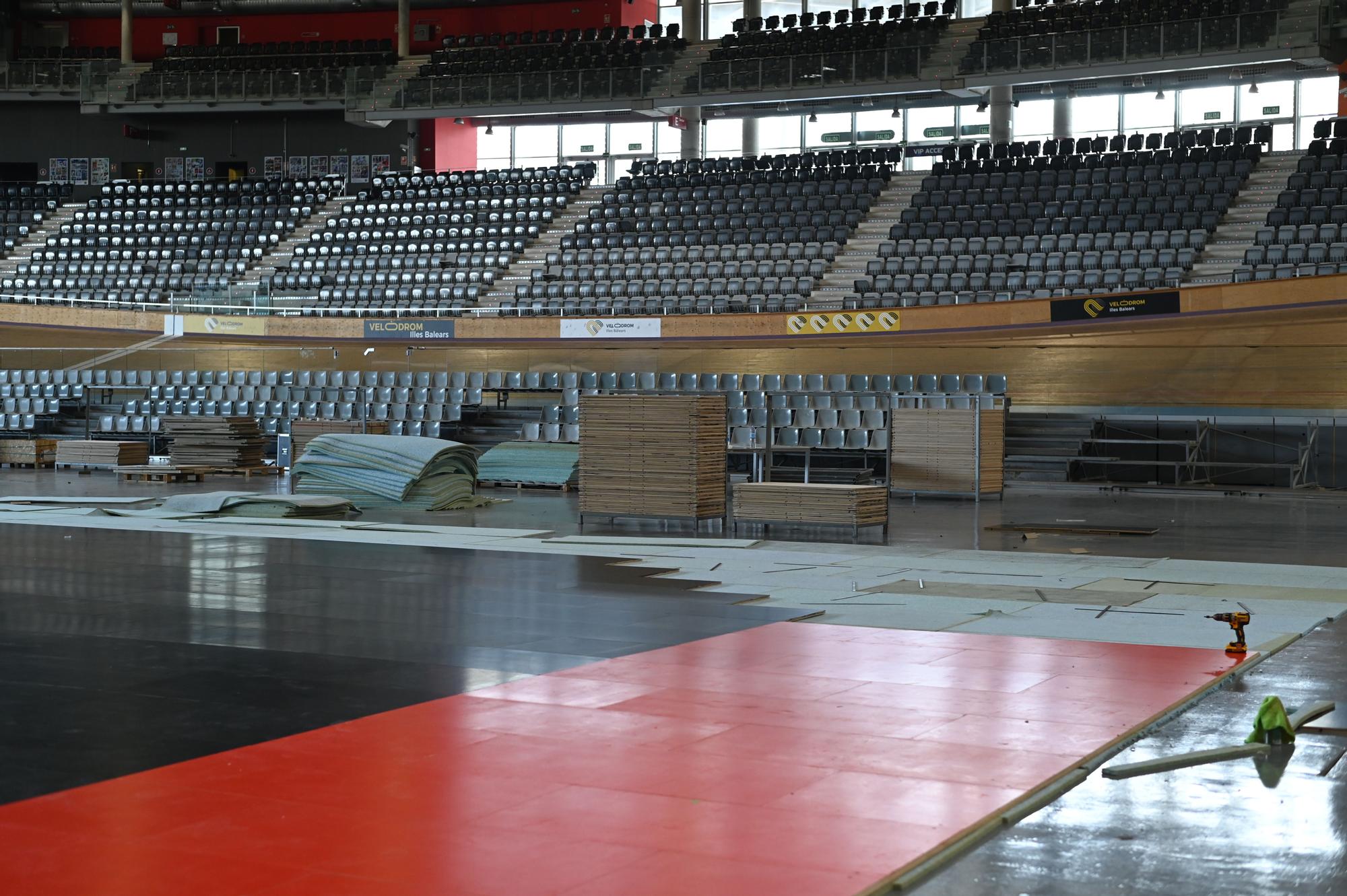 Así será la pista del Velòdrom Illes Balears donde se jugará la Champions de fútbol sala