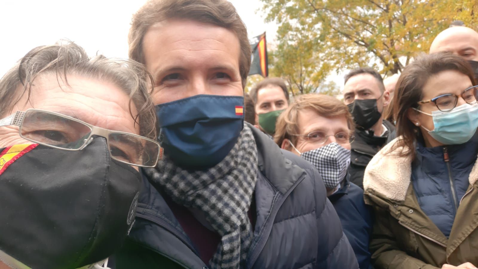 Representación de policías y guardias civiles alicantinos en la manifestación en contra de la "Ley Mordaza" en Madrid