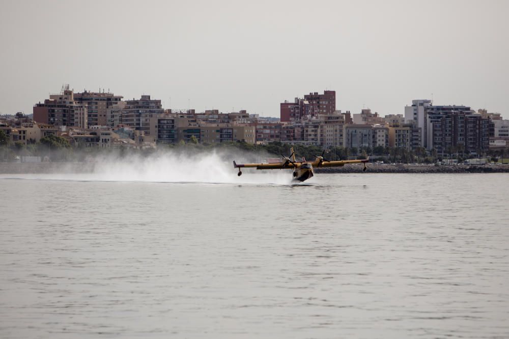 Simulacro de carga de agua en el Puerto de Palma