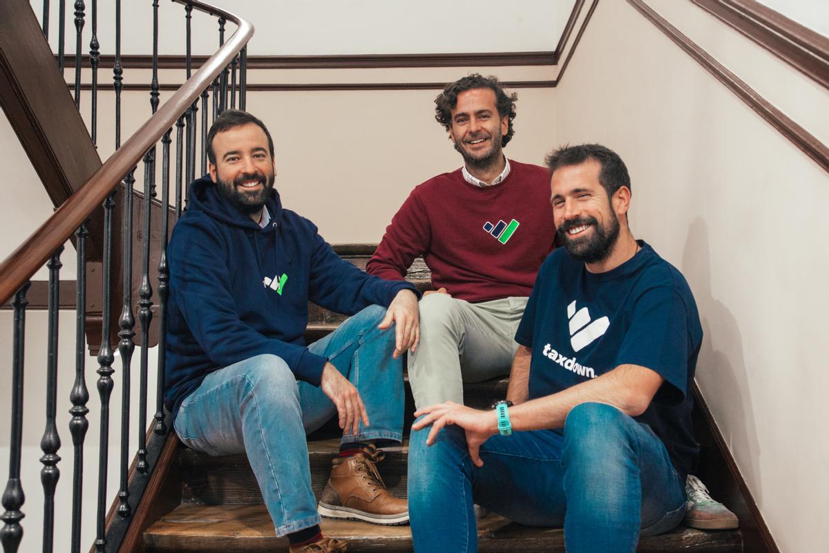 Els tres fundadors de TaxDown.
