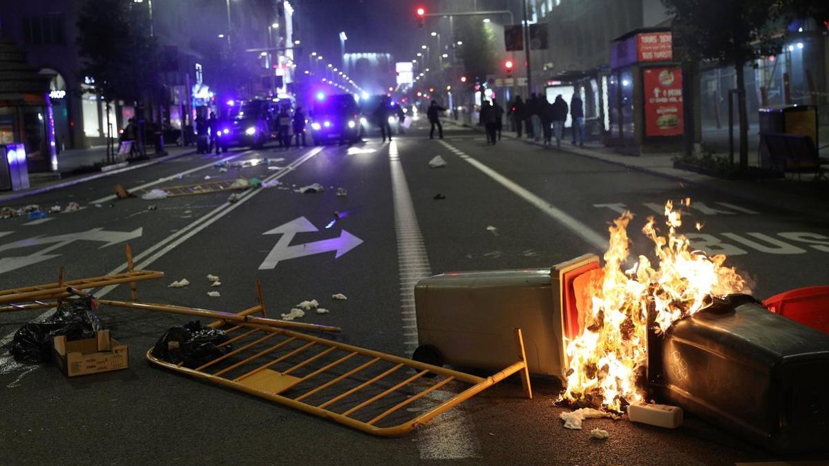 Proximidades de la Puerta del Sol, donde se han producido los altercados nocturnos.