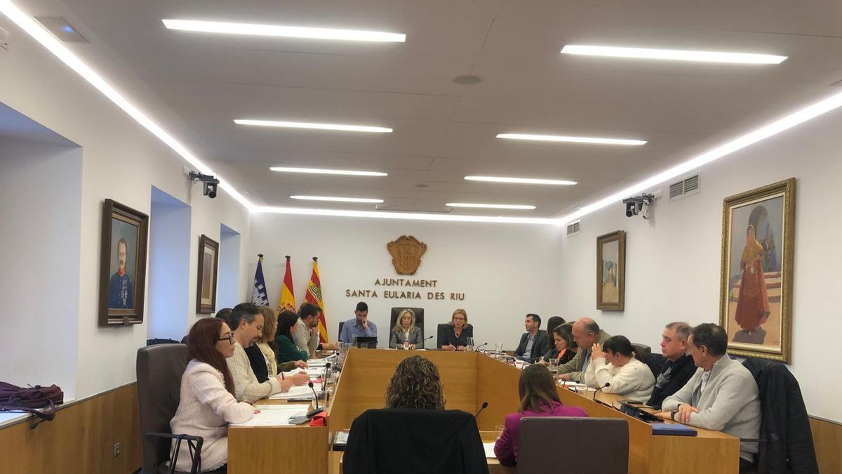 Imagen del pleno de Santa Eulària de este jueves, 29 de enero.