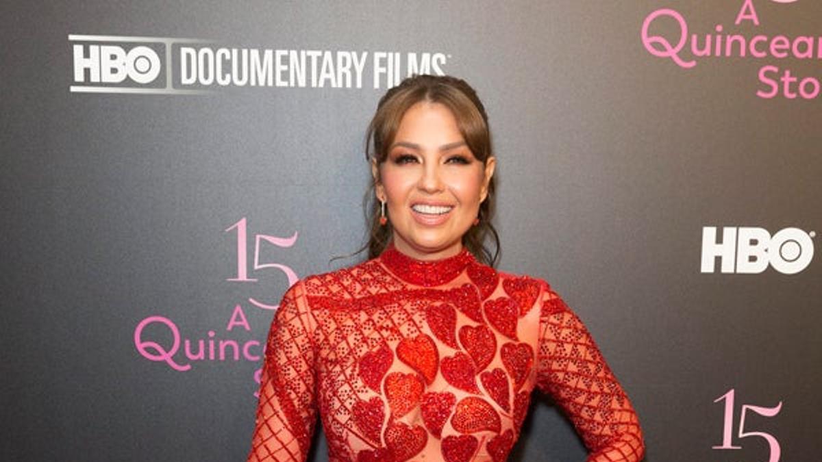 Thalía en la presentación de 'A QUINCEANERA STORY'