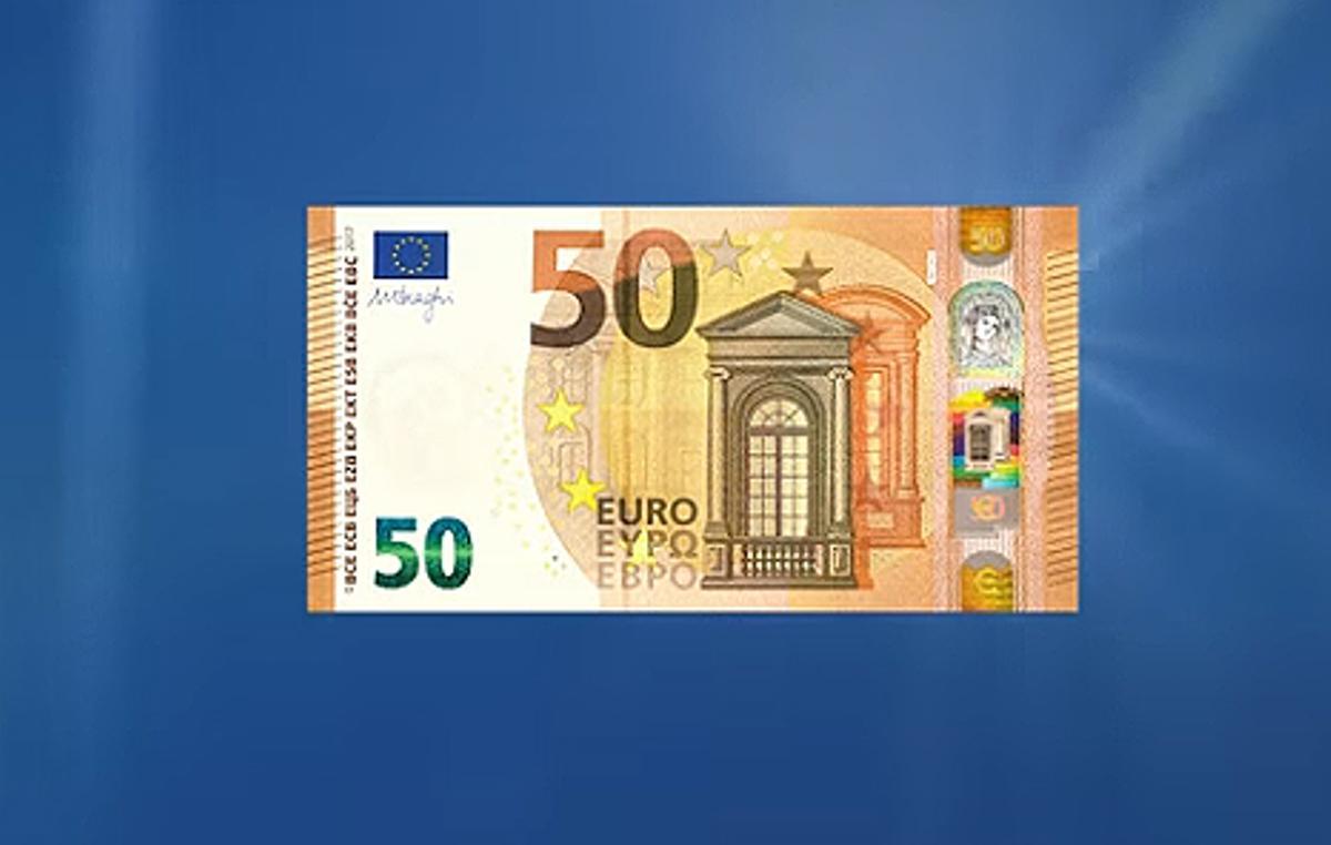 El nou bitllet de 50 euros.