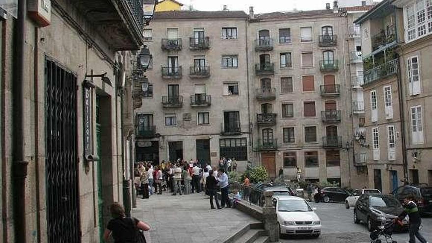 Praza do Correxidor, incluida en zona saturada de ruidos. // Iñaki Osorio