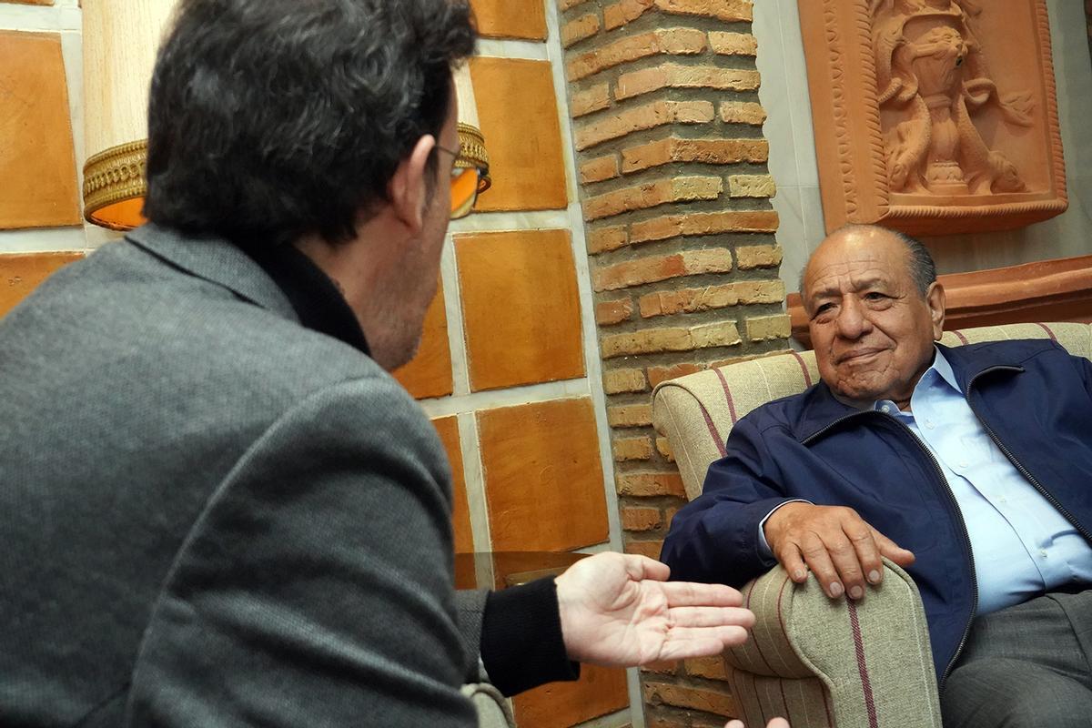 Máximo San Román, durante la entrevista.