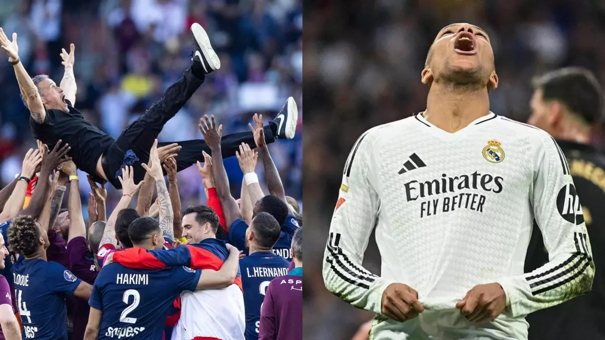 Al PSG le basta sin Mbapp谷 mientras que al Real Madrid no le llega con el franc谷s