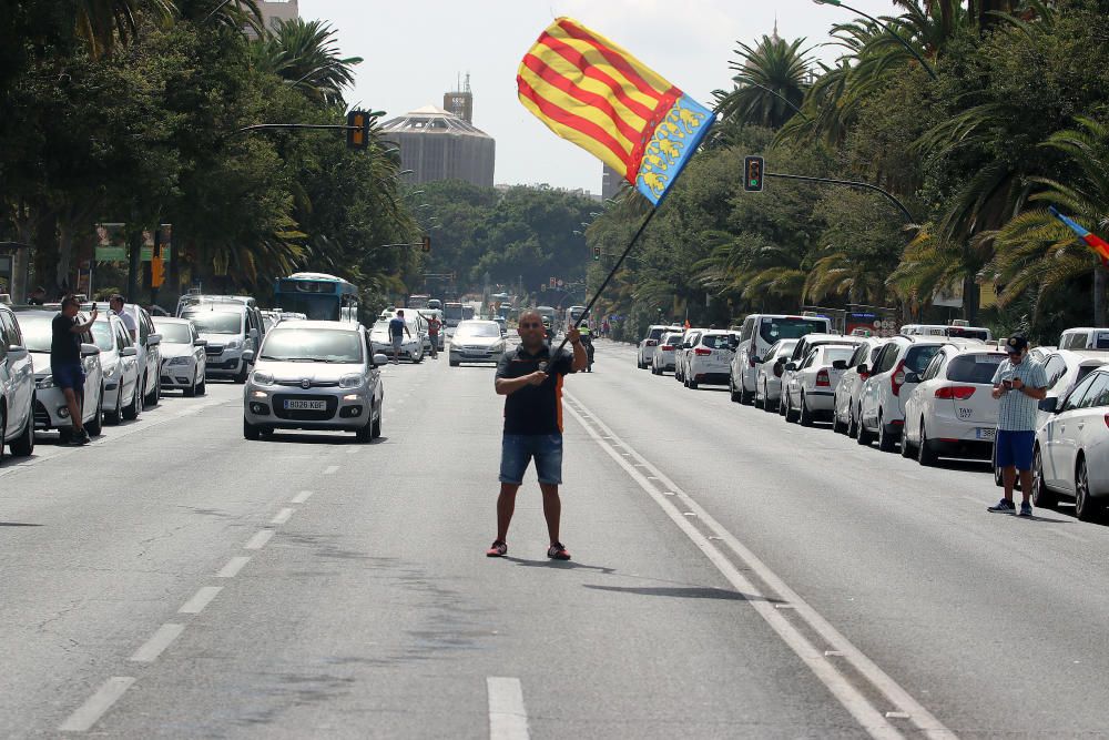 Manifestación de taxistas contra Cabify