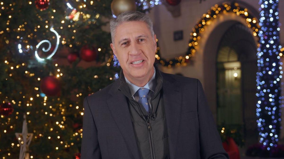 Una imagen del mensaje de año nuevo del alcalde de Badalona, Xavier Garcia Albiol