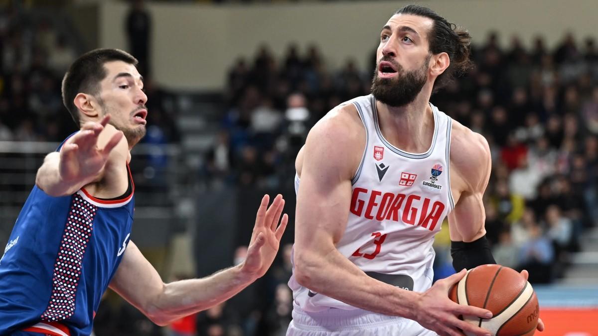 Tornike Shengelia, in a match with the Georgia National Team