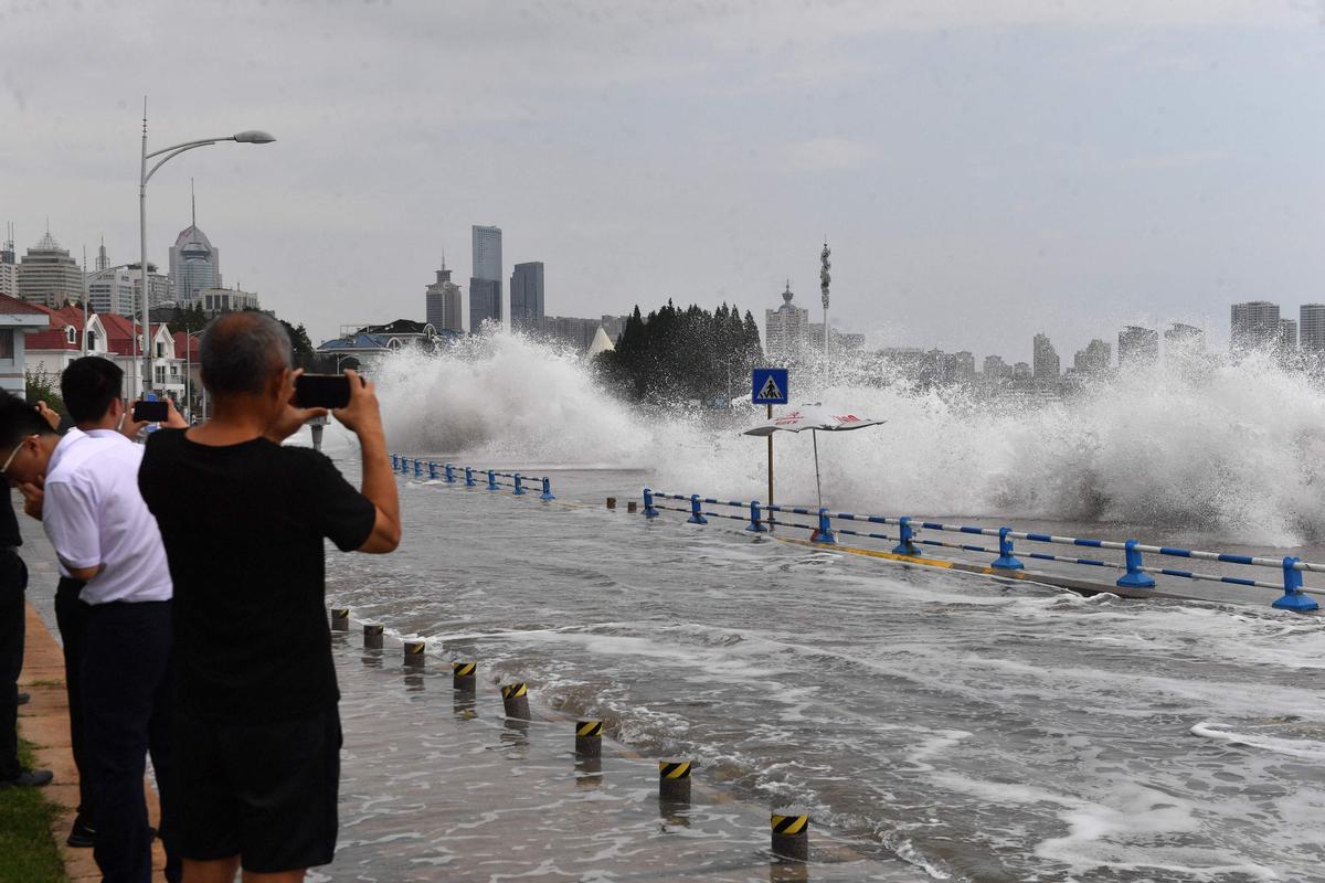 Efectos del tifón Hinnamnor en la provincia China de Shandong