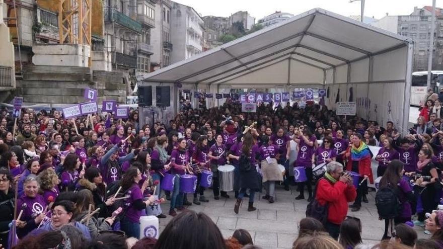 Una manifestación feminista el pasado domingo en Vigo.