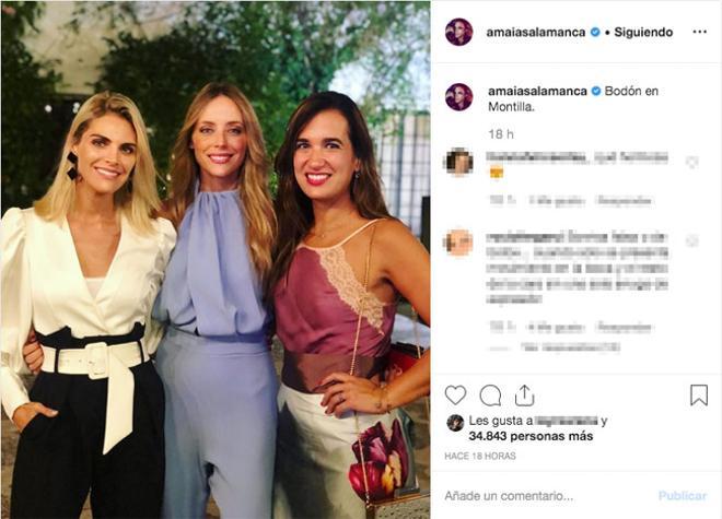 El look de invitada de Amaia Salamanca con pantalón de traje de Pedro del Hierro