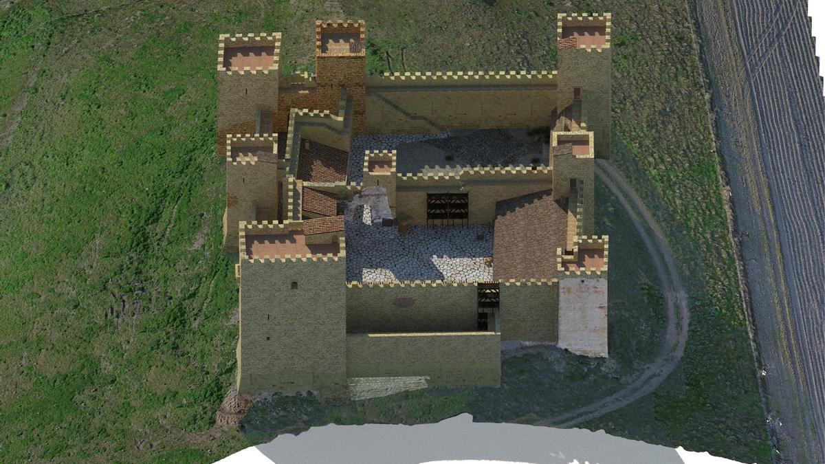 Recreación virtual del castillo de Dos Hermanas.