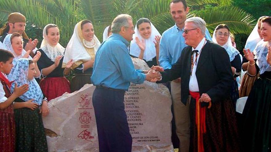 Company, en la inauguración de la plaça que lleva su nombre.