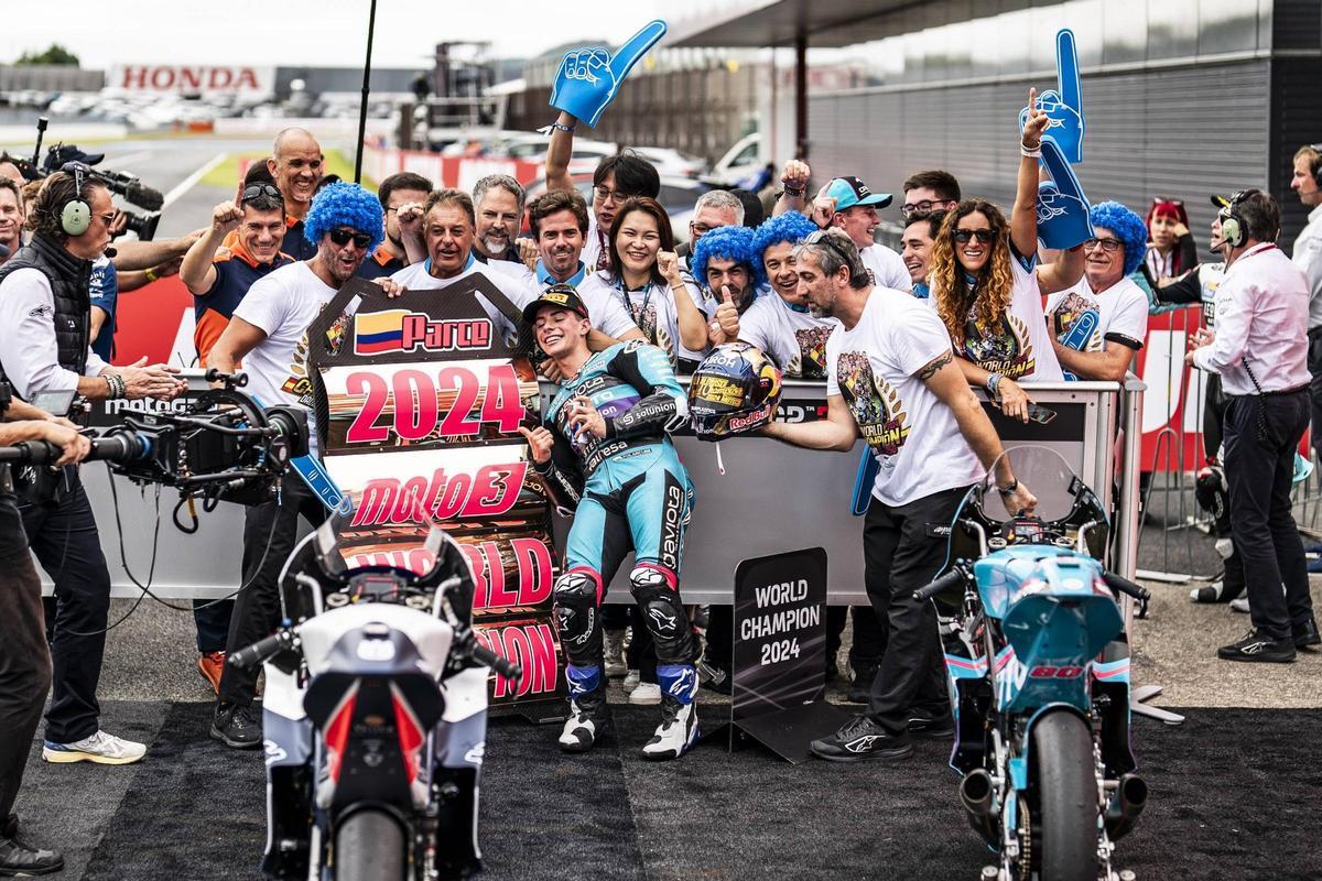 David Alonso, campeón del mundo de Moto3 2024 con el CFMOTO Aspar Team