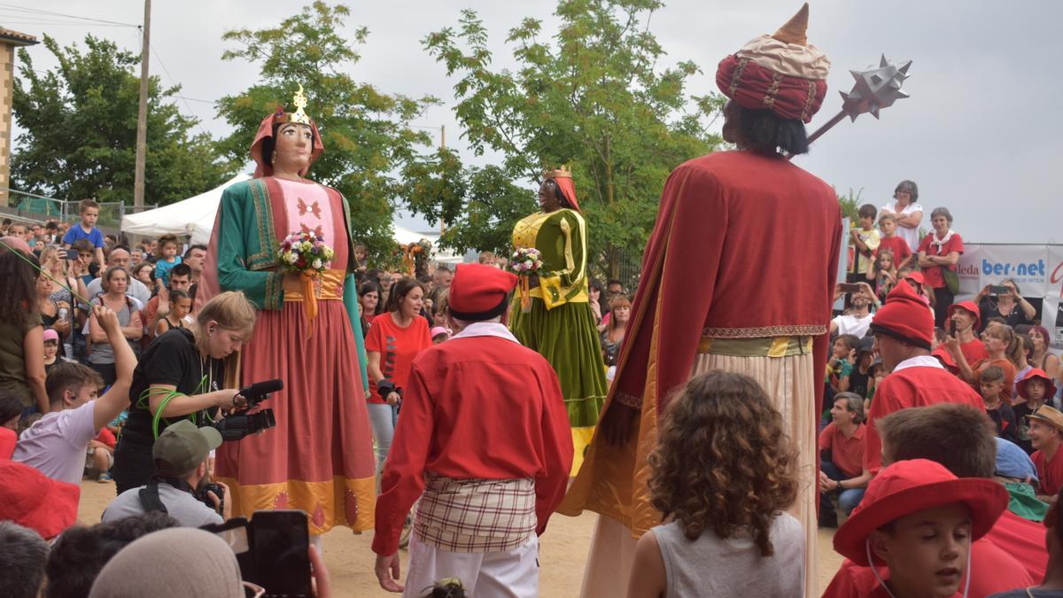 Els gegants de la Patum de la Llar, a la festa de l'any passat