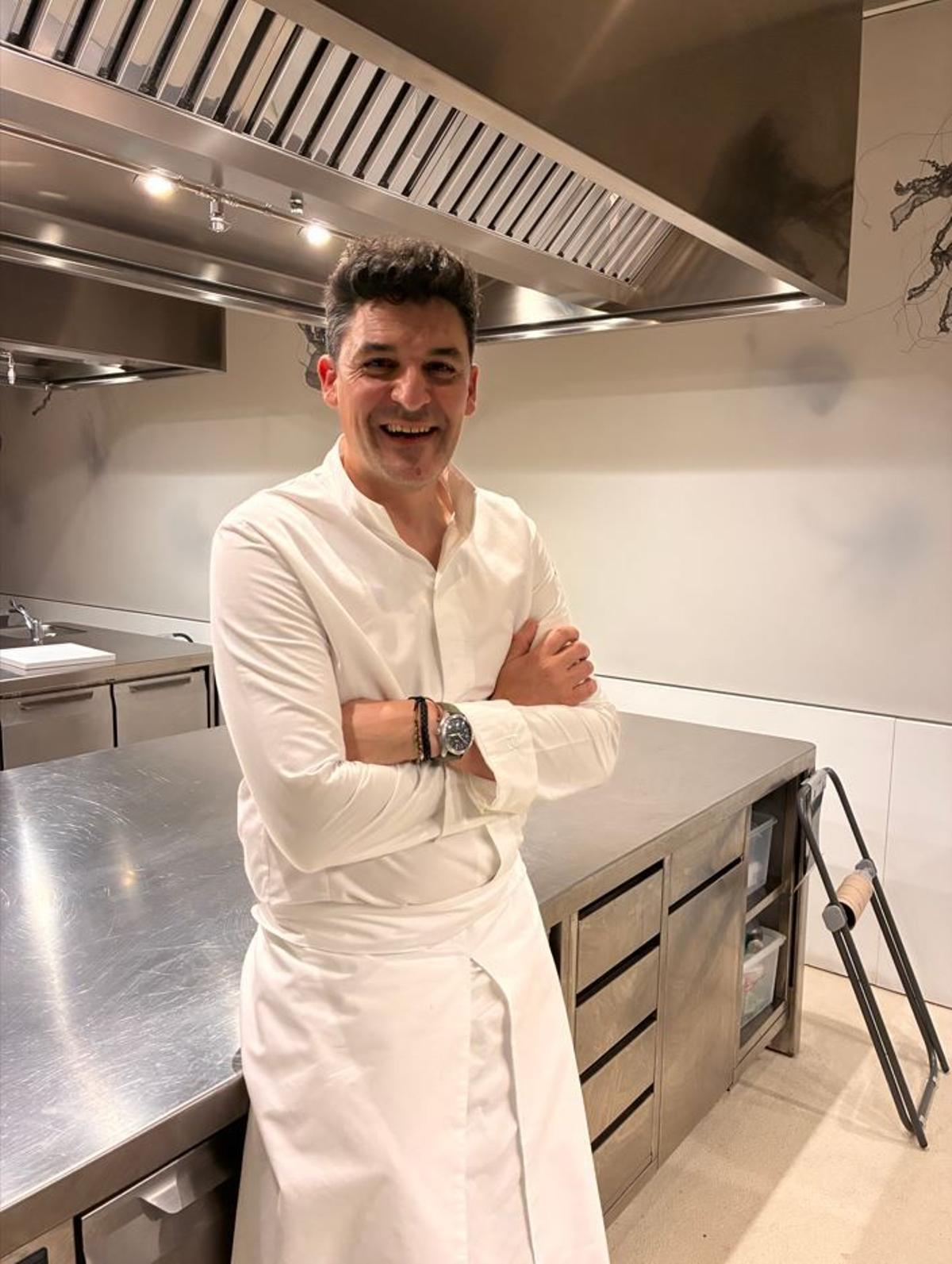 Óscar Molina tras la presentación de la cena en La Gaia.