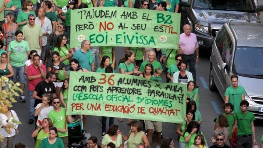 Manifestación en contra del TIL el curso pasado.