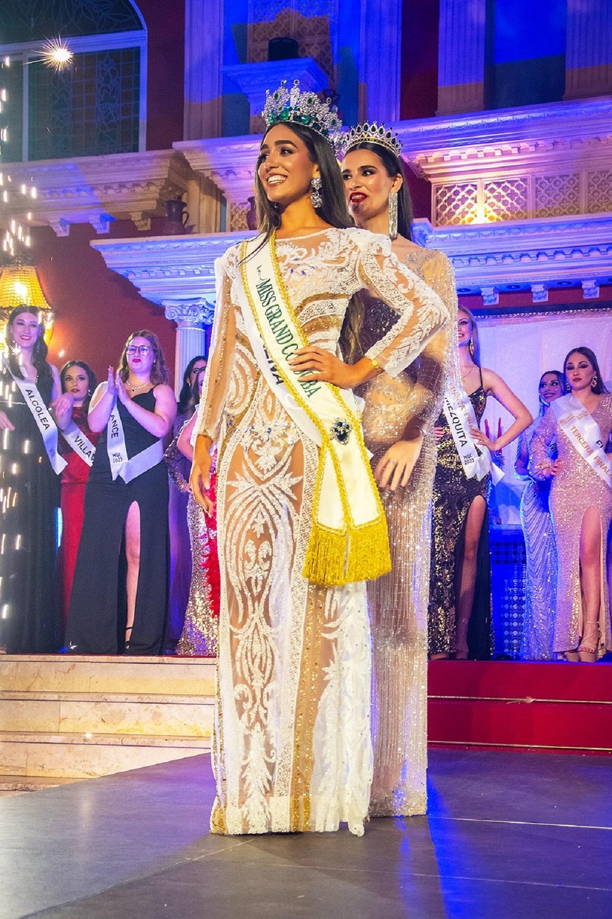 Rocío Mengual, Miss Grand Córdoba 2024, durante el concurso de belleza en el que se proclamó ganadora representando a Baena.