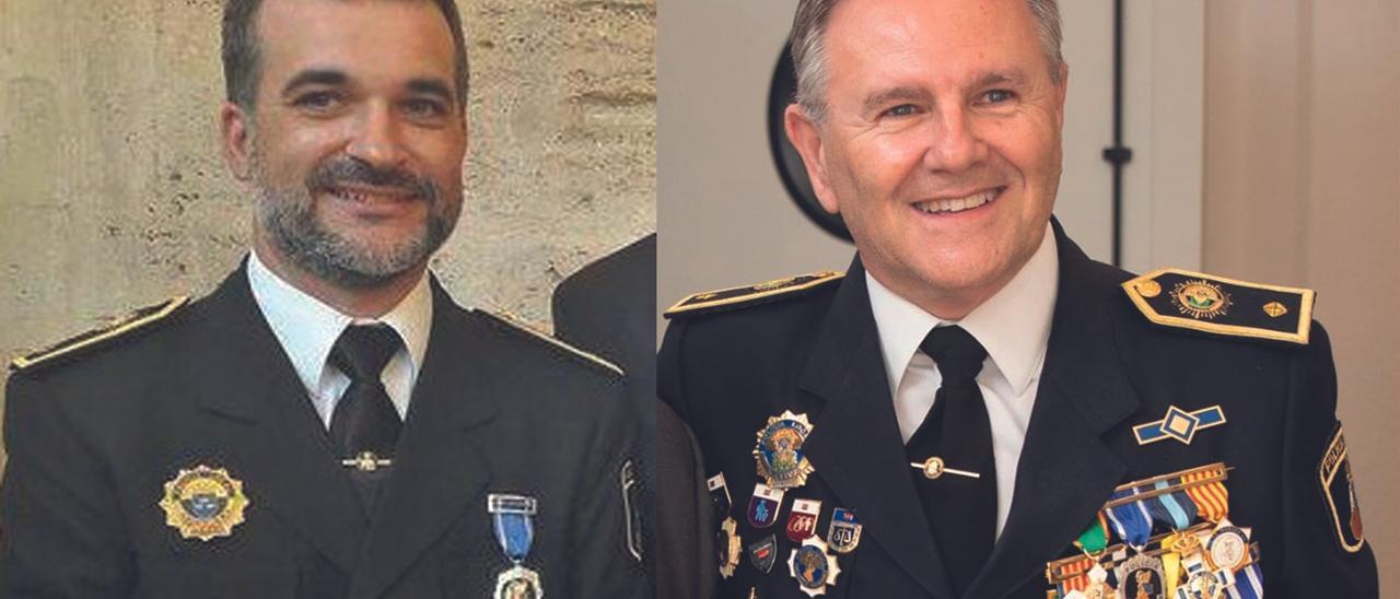 Francisco Catalán (izquierda) y Antonio Collado son los dos profesionales propuestos para coordinador del área de Seguridad Ciudadana y comisario principal de Castelló.