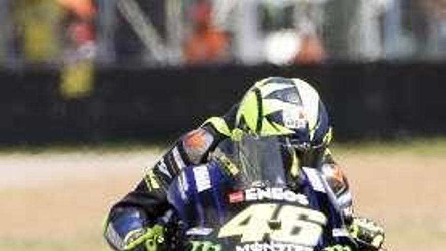 Rossi, ayer en Buriram. // R. Yongrit