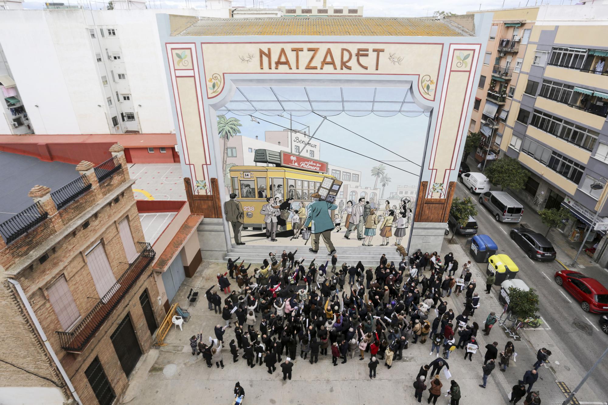 Así es el mural costumbrista de Paco Roca y Martín Forés en Natzaret